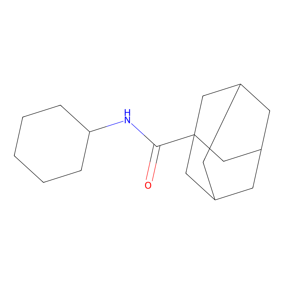 N-cyclohexyladamantane-1-carboxamide molecular structure, CAS 81311-58-2