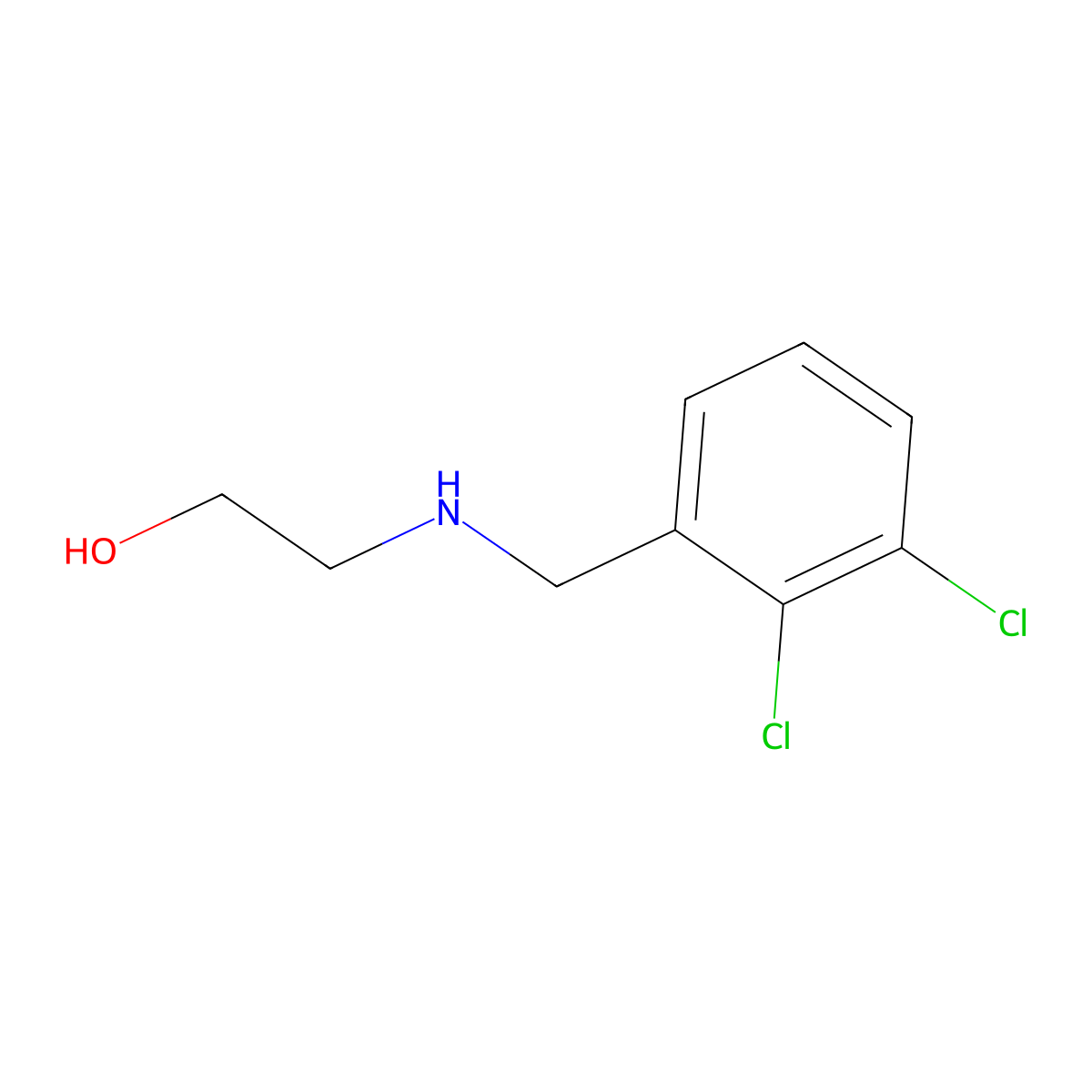 2-(2,3-Dichloro-benzylamino)-ethanol molecular structure, CAS 81316-53-2