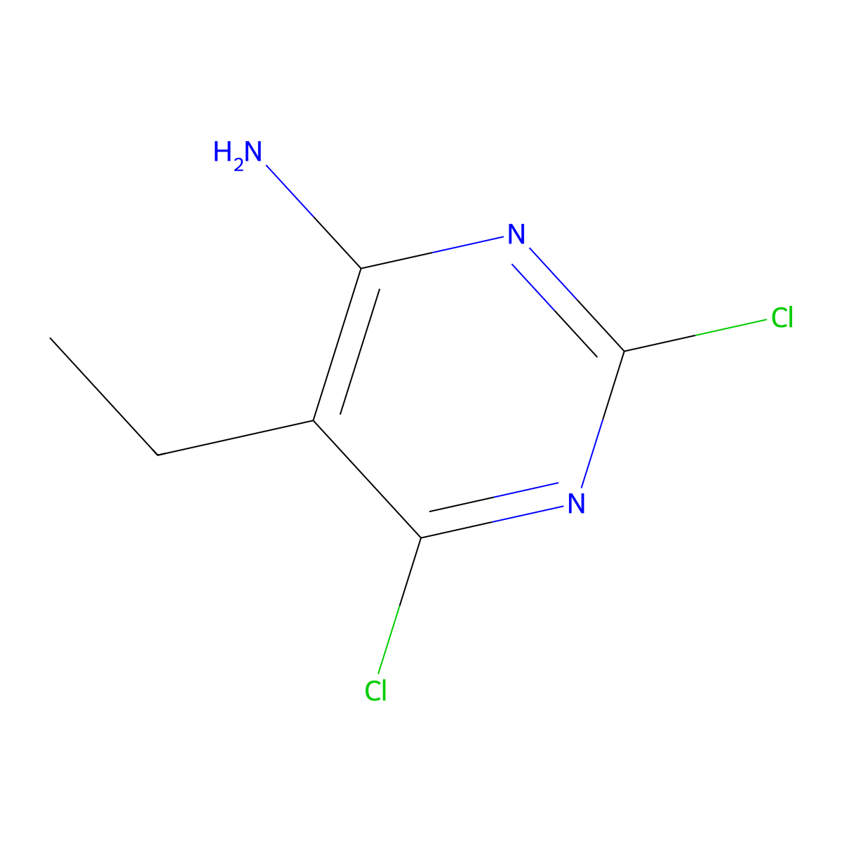 2,6-Dichloro-5-ethylpyrimidin-4-amine molecular structure, CAS 81316-68-9