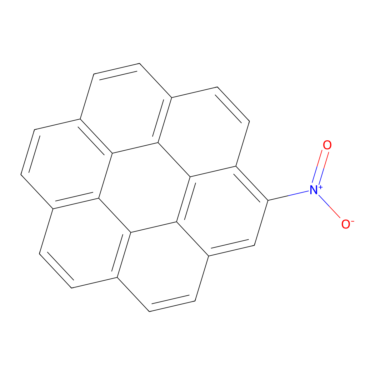 1-Nitrocoronene molecular structure, CAS 81316-84-9