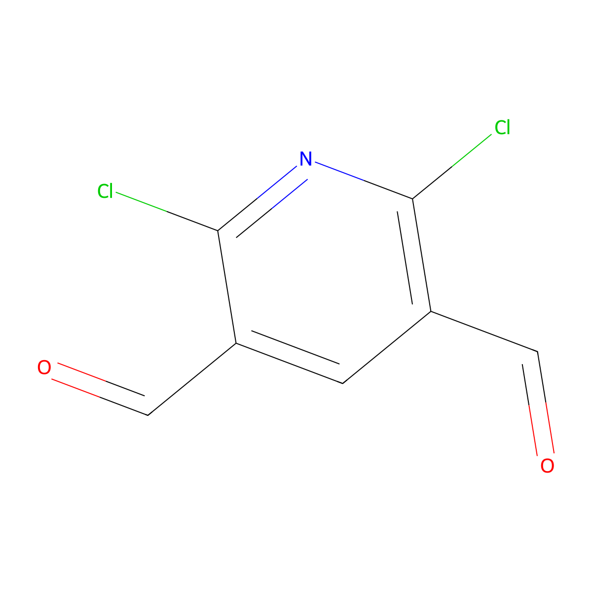 2,6-Dichloropyridine-3,5-dicarbaldehyde molecular structure, CAS 81319-42-8