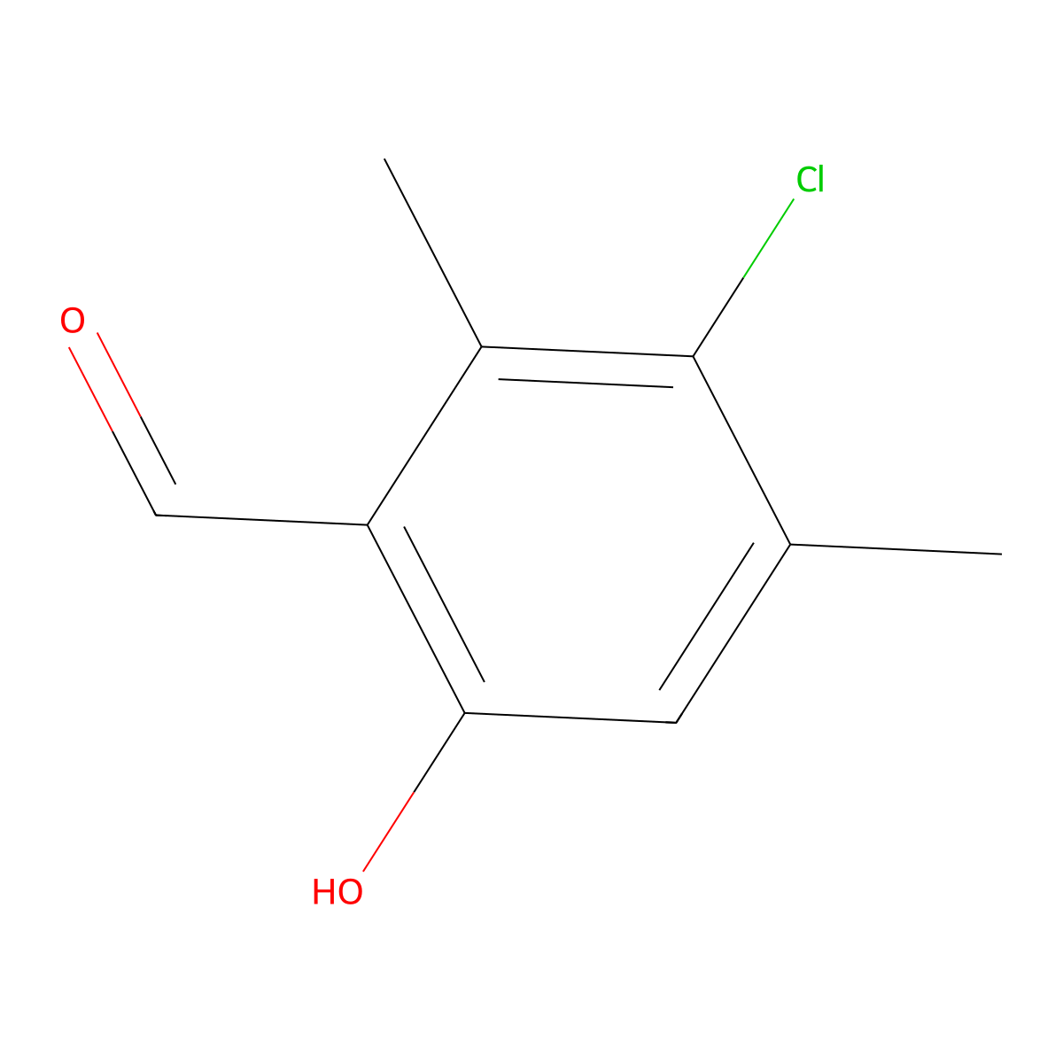 3-Chloro-6-hydroxy-2,4-dimethylbenzaldehyde molecular structure, CAS 81322-67-0