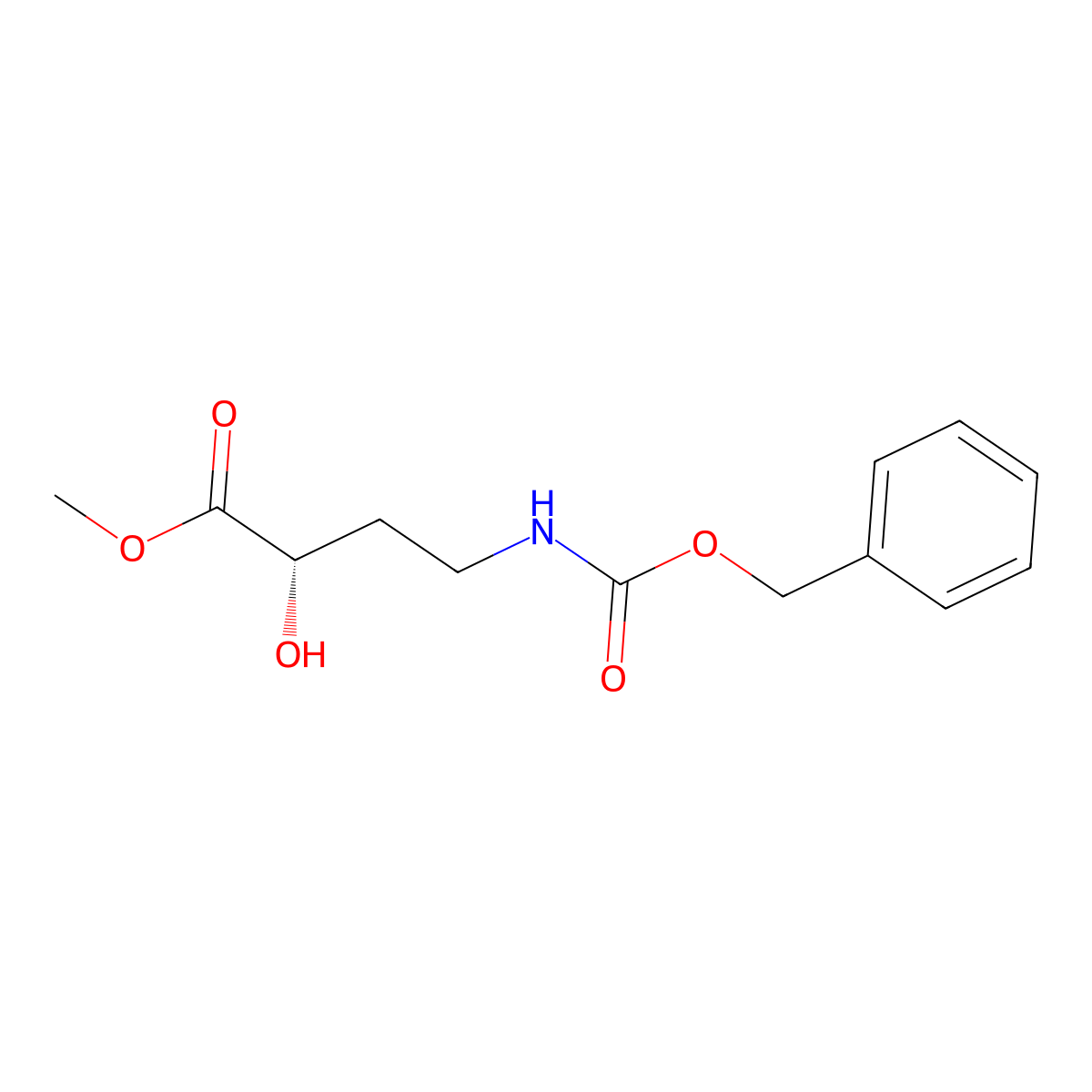 Methyl (2S)-4-{[(benzyloxy)carbonyl]amino}-2-hydroxybutanoate molecular structure, CAS 81323-57-1
