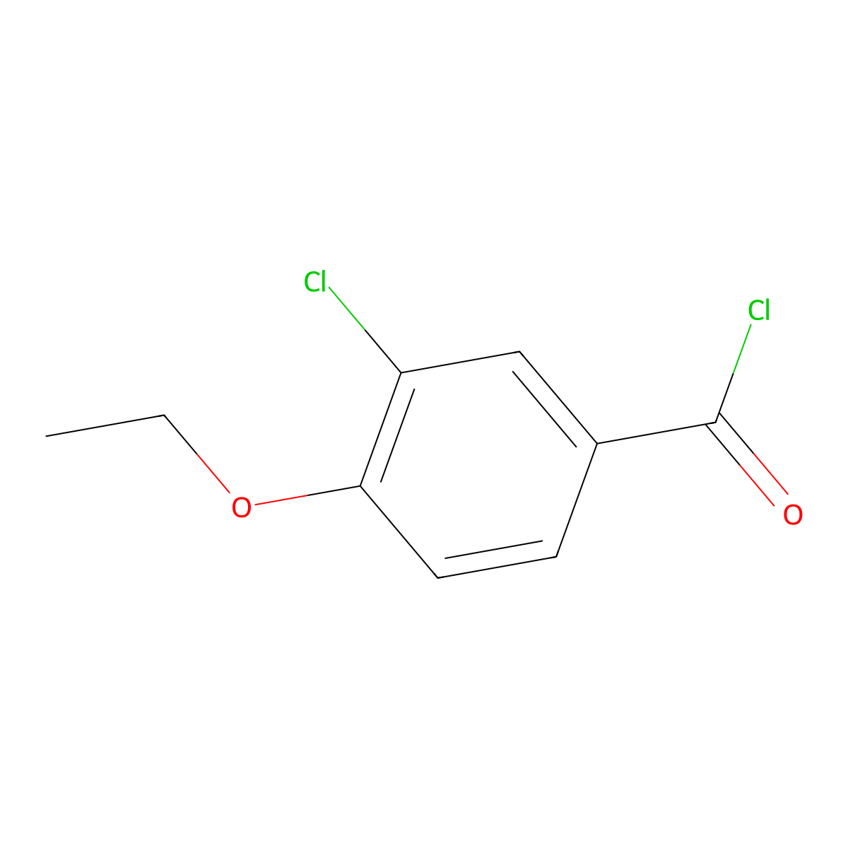 3-Chloro-4-ethoxybenzoyl chloride molecular structure, CAS 81324-60-9