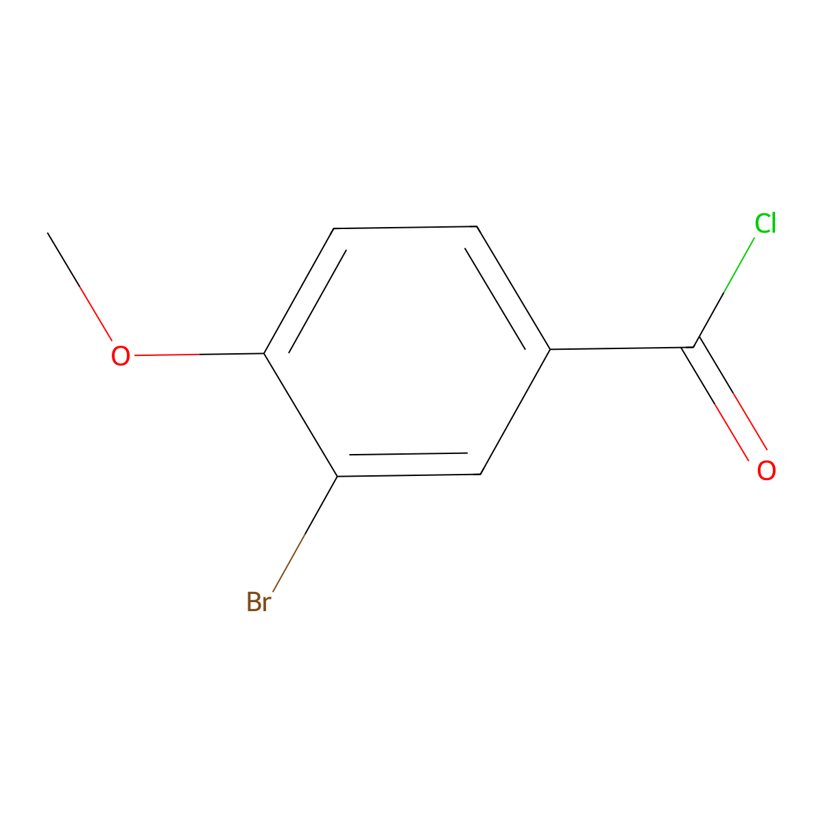 3-Bromo-4-methoxybenzoyl chloride molecular structure, CAS 81324-61-0