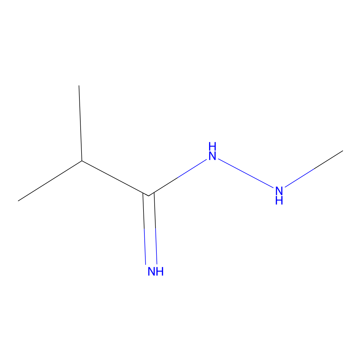 2-methyl-N'-(methylamino)propanimidamide molecular structure, CAS 81327-53-9