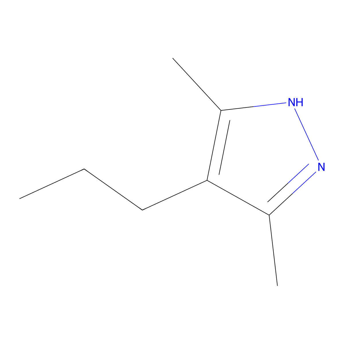 3,5-Dimethyl-4-propyl-1H-pyrazole molecular structure, CAS 81328-51-0