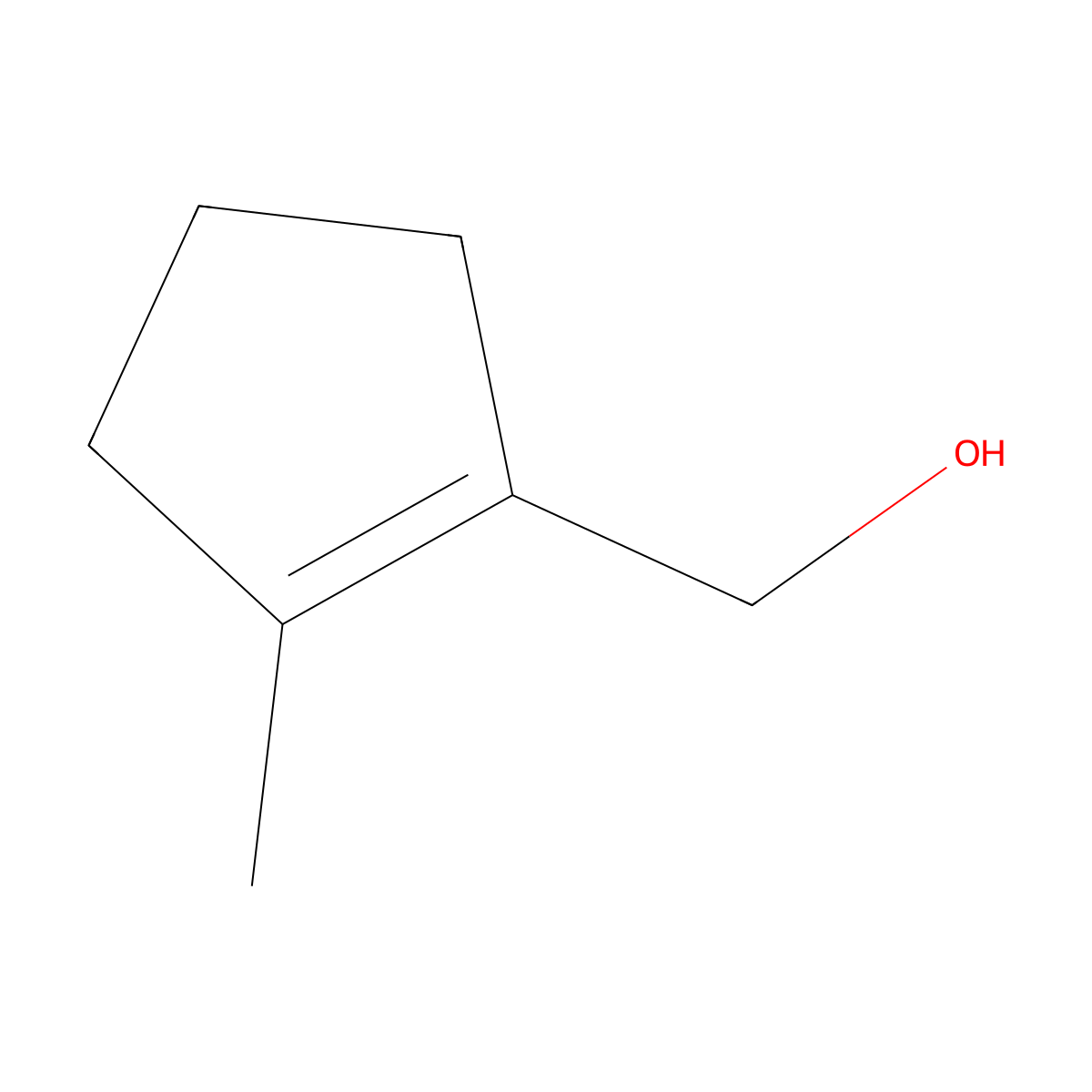 1-Cyclopentene-1-methanol, 2-methyl- molecular structure, CAS 81328-62-3