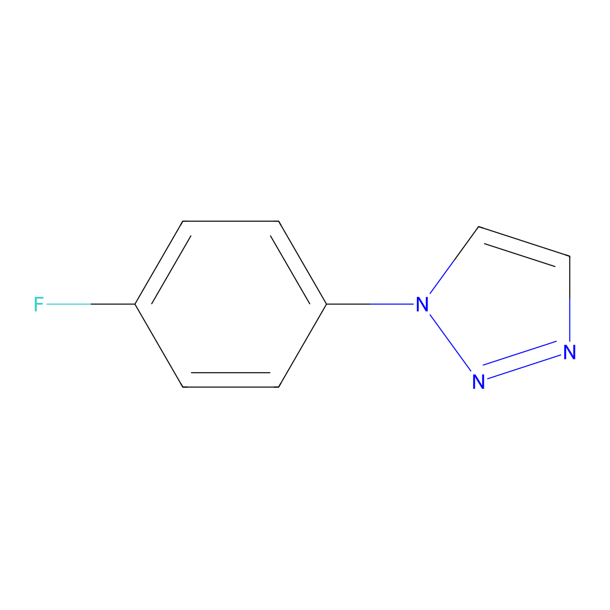 1-(4-Fluorophenyl)-1H-1,2,3-triazole molecular structure, CAS 81329-37-5