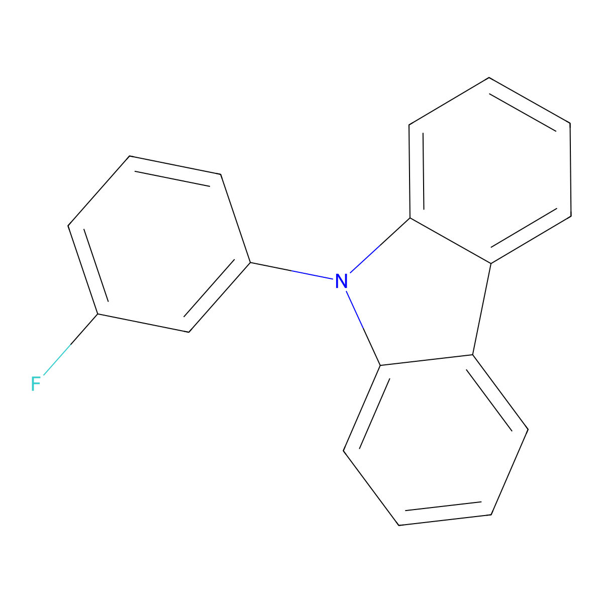 9-(3-Fluorophenyl)-9H-carbazole molecular structure, CAS 81329-47-7
