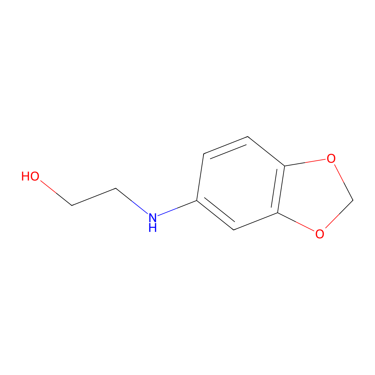 5-((2-Hydroxyethyl)amino)-1,3-benzodioxol molecular structure, CAS 81329-90-0