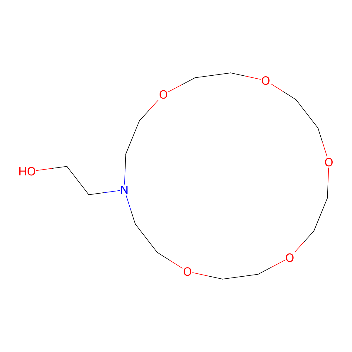 2-(1,4,7,10,13-Pentaoxa-16-azacyclooctadecan-16-yl)ethanol molecular structure, CAS 81331-61-5