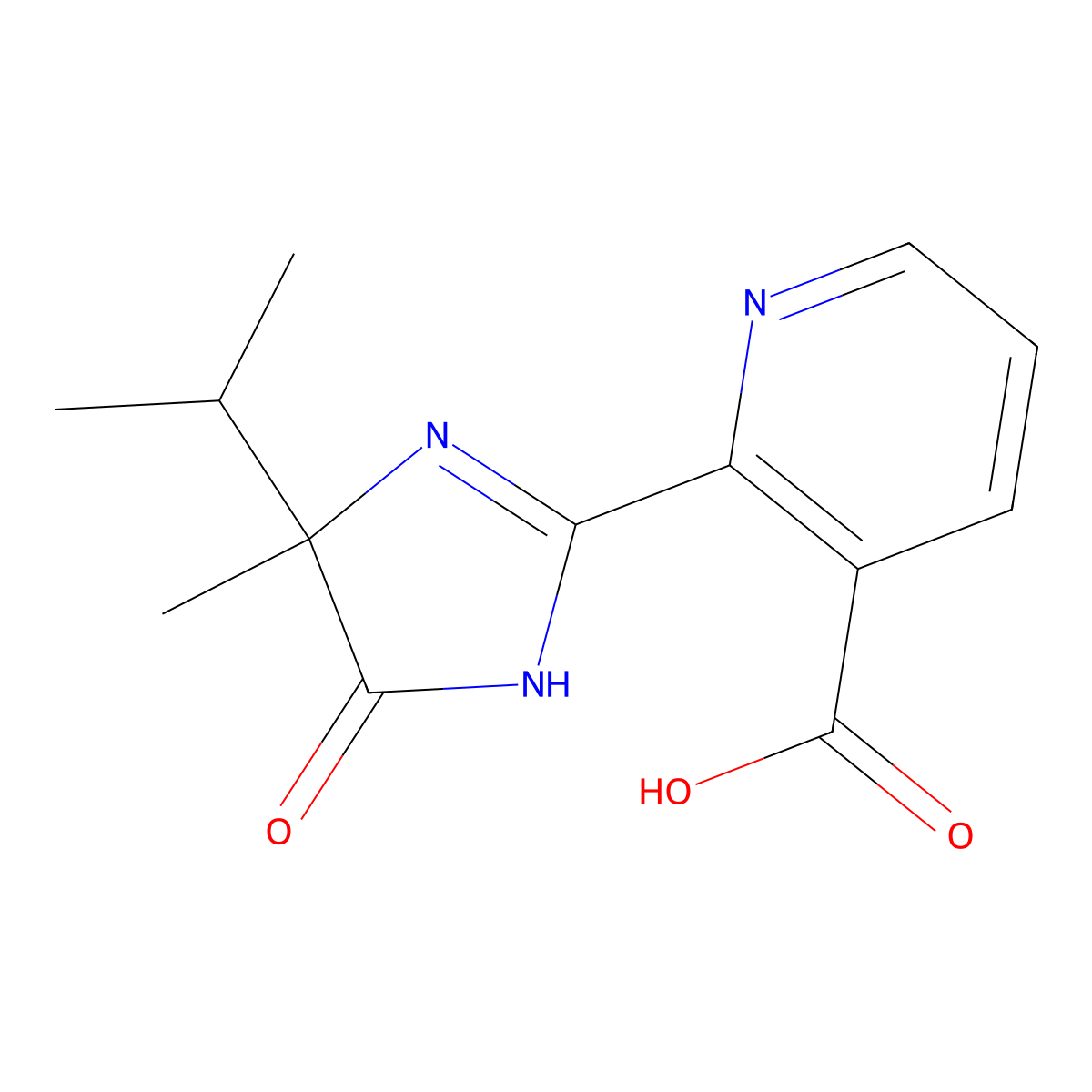 Imazapyr molecular structure, CAS 81334-34-1