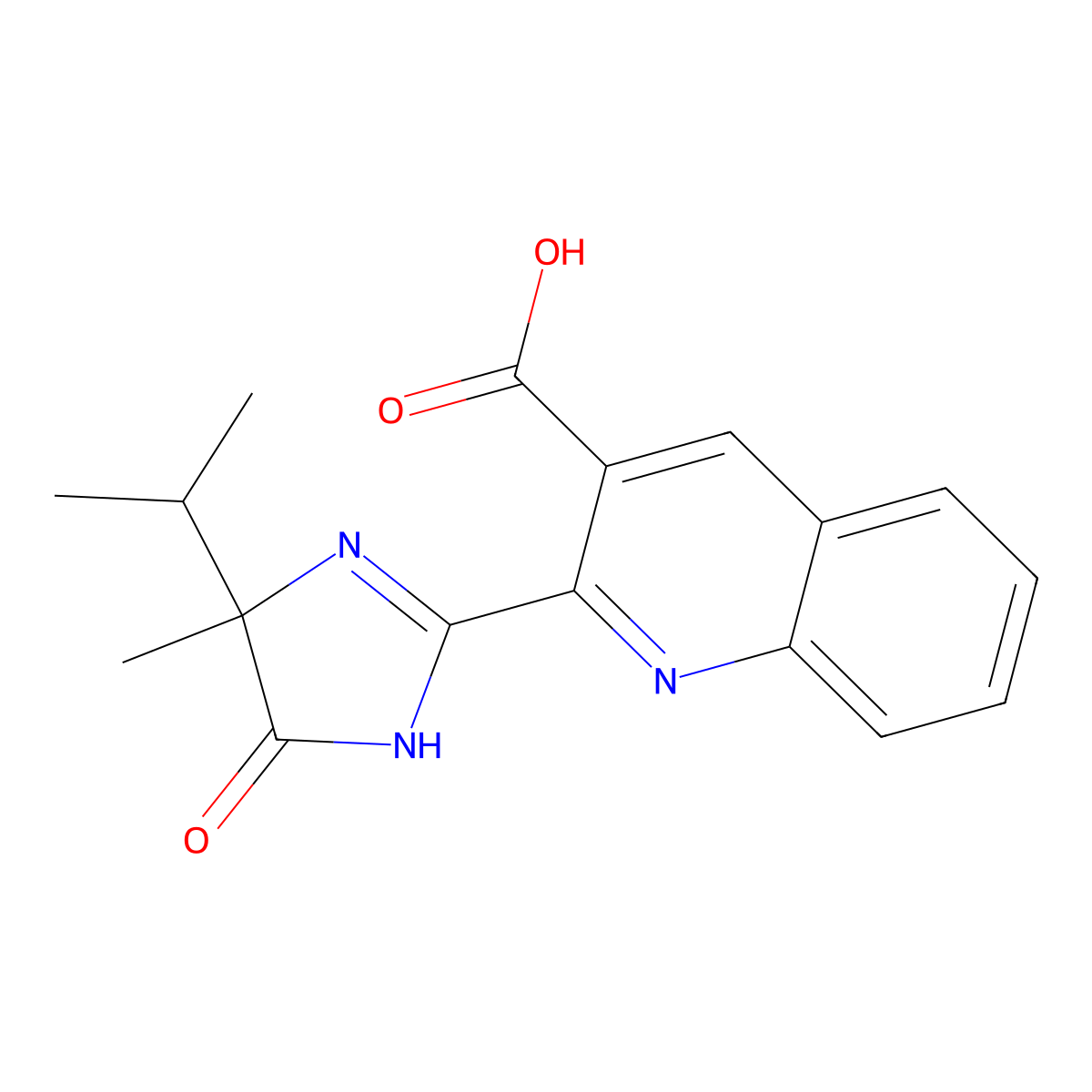 Imazaquin molecular structure, CAS 81335-37-7
