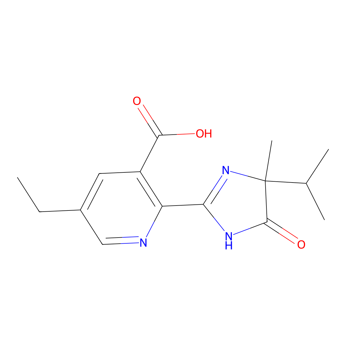 Imazethapyr molecular structure, CAS 81335-77-5