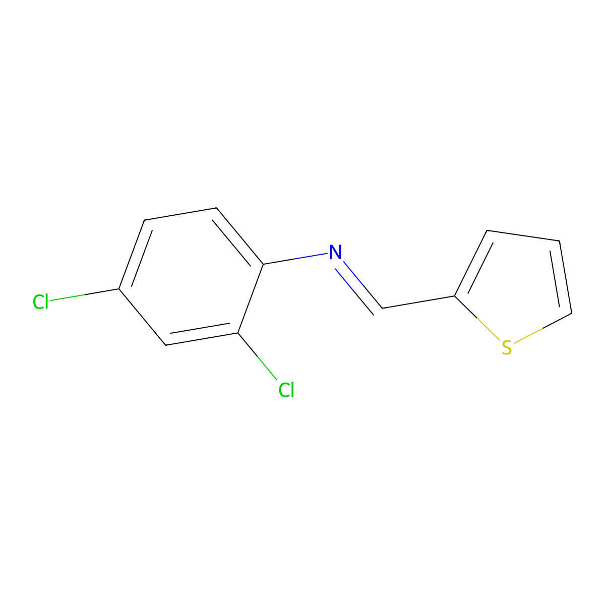 2,4-Dichloro-N-(2-thienylmethylene)aniline molecular structure, CAS 81336-01-8