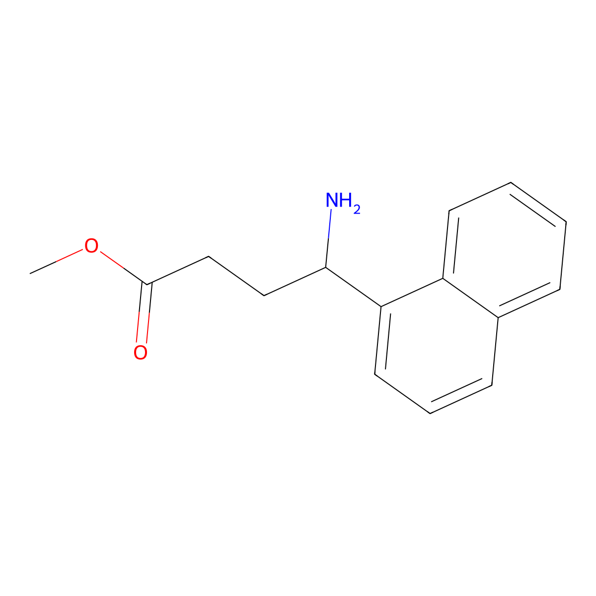 Methyl 4-amino-4-(naphthalen-1-YL)butanoate molecular structure, CAS 813412-38-3