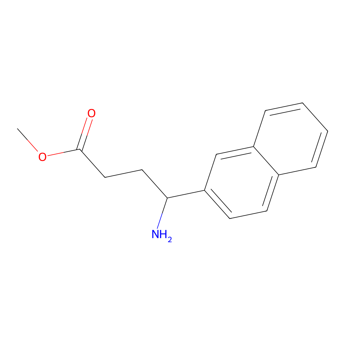 Methyl 4-amino-4-(naphthalen-2-YL)butanoate molecular structure, CAS 813412-39-4