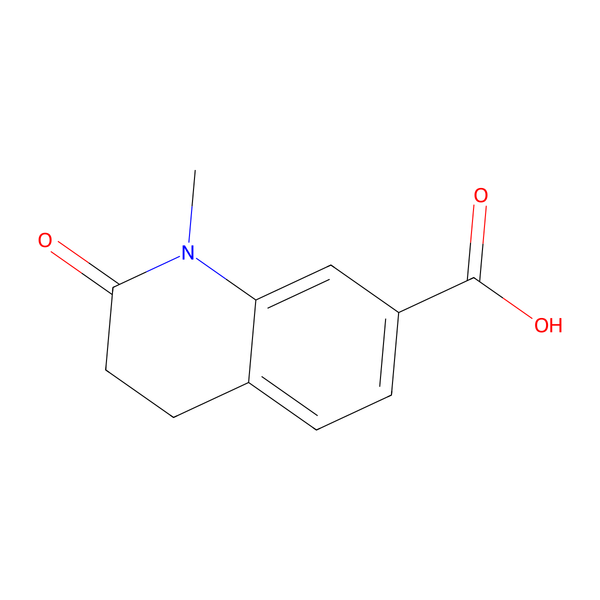 1-Methyl-2-oxo-1,2,3,4-tetrahydroquinoline-7-carboxylic acid molecular structure, CAS 813424-02-1