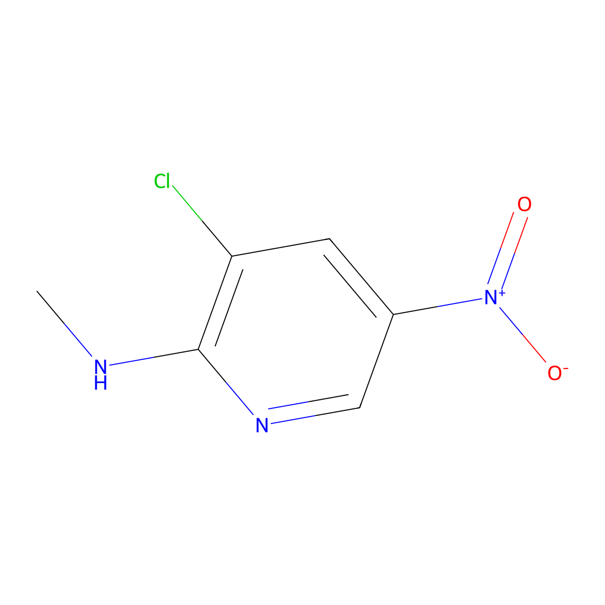 3-chloro-N-methyl-5-nitropyridin-2-amine molecular structure, CAS 813424-10-1