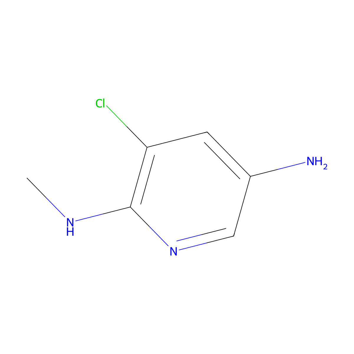 N-(5-amino-3-chloro-2-pyridinyl)-N-methylamine molecular structure, CAS 813424-20-3