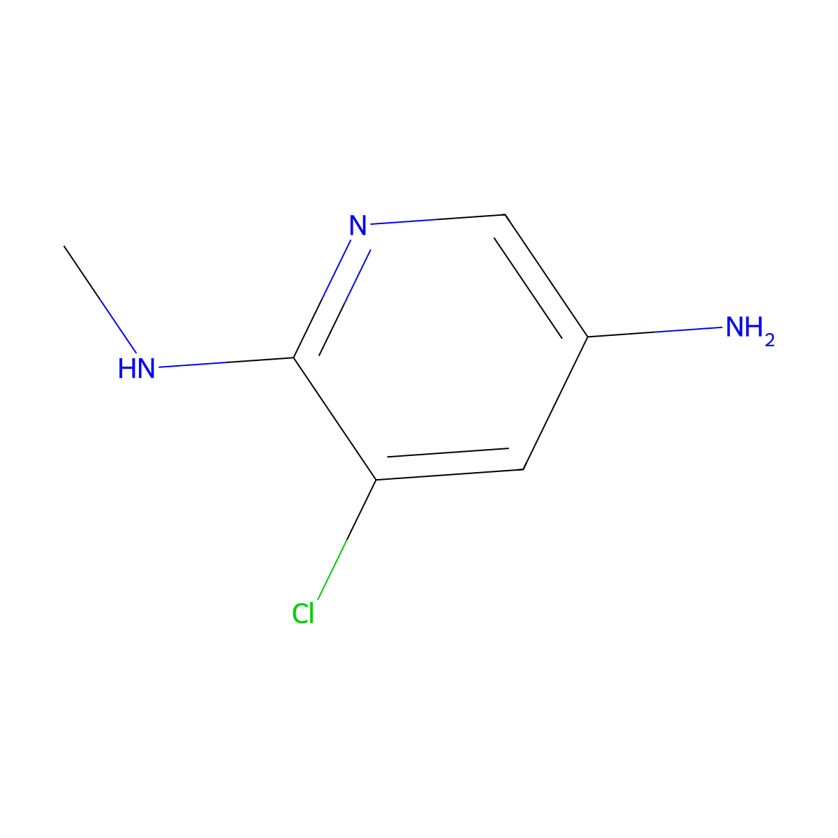N-(5-amino-3-chloro-2-pyridinyl)-N-methylamine molecular structure, CAS 813424-20-3