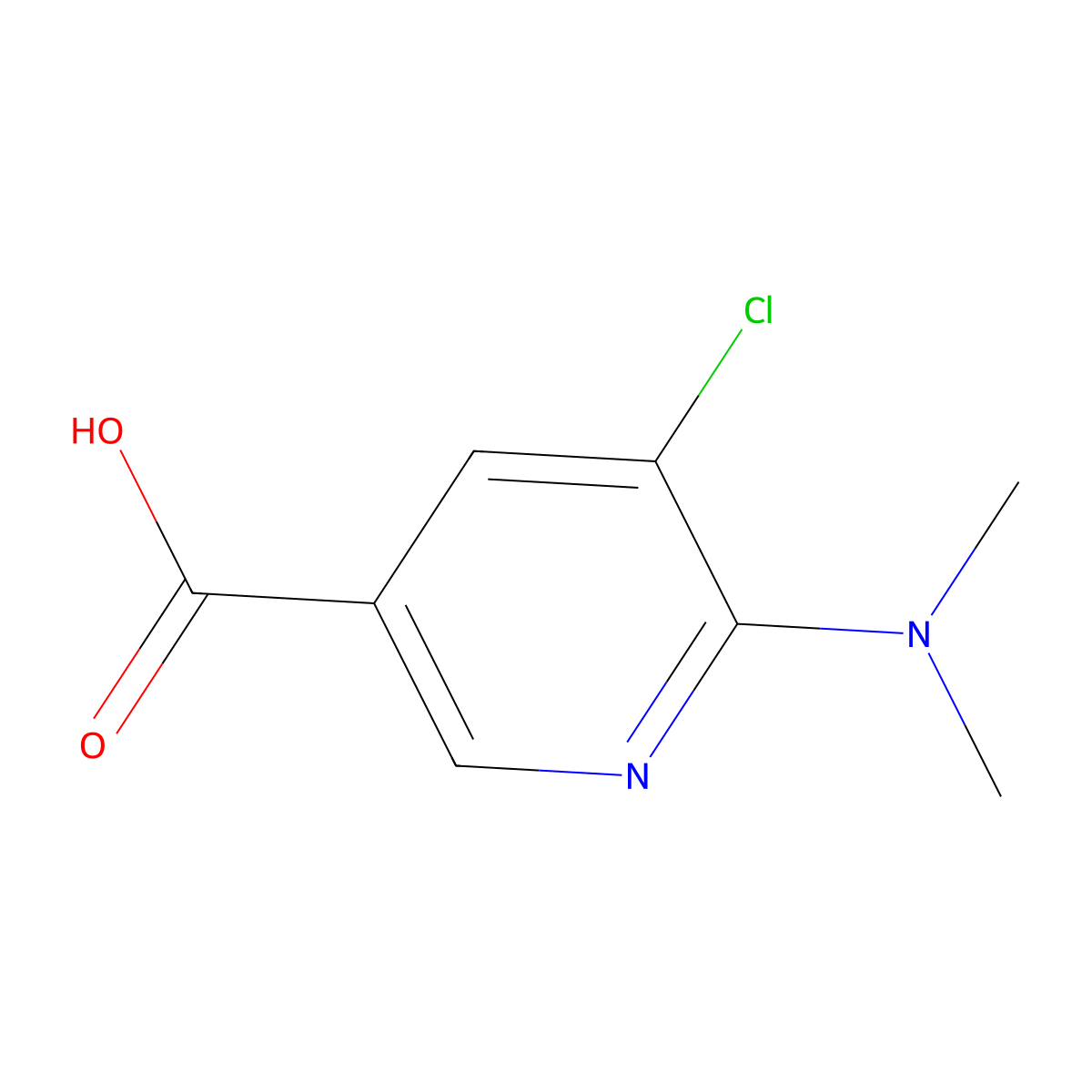 5-Chloro-6-(dimethylamino)pyridine-3-carboxylic acid molecular structure, CAS 813424-73-6