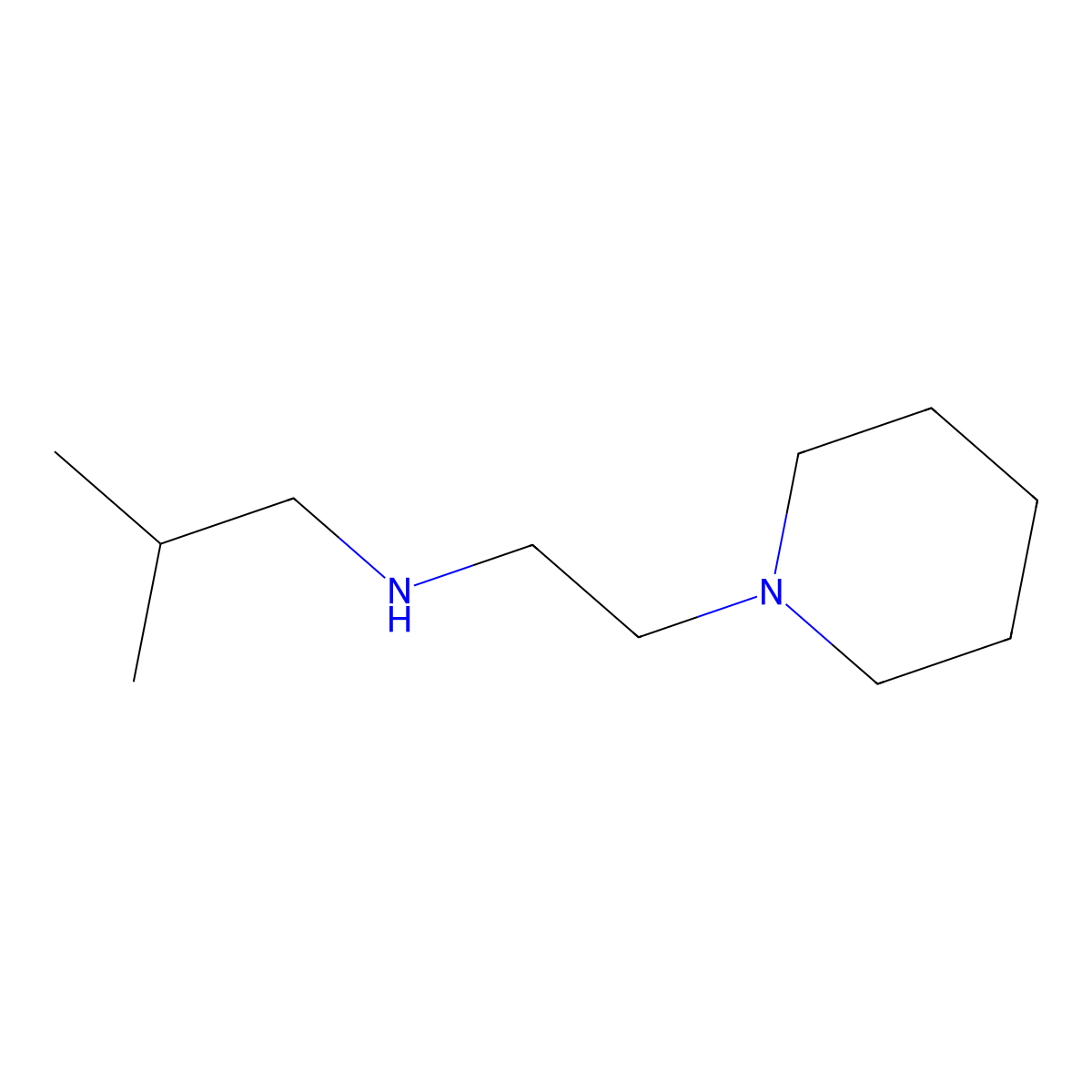(2-Methylpropyl)[2-(piperidin-1-yl)ethyl]amine molecular structure, CAS 813425-65-9