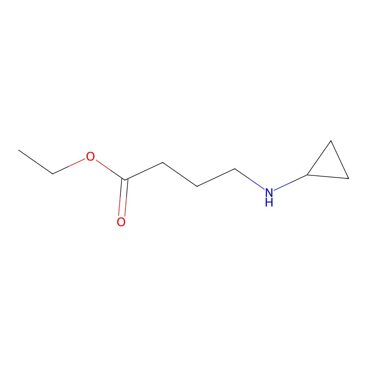 Ethyl 4-(cyclopropylamino)butanoate molecular structure, CAS 813429-65-1