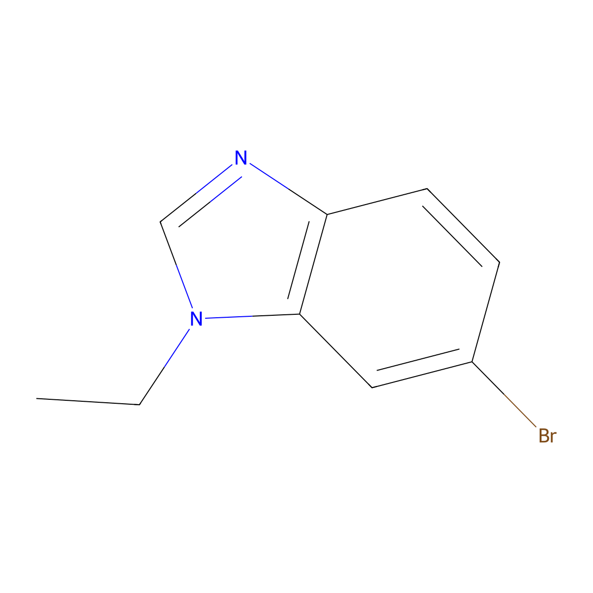 6-bromo-1-ethyl-1H-benzo[d]imidazole molecular structure, CAS 813449-00-2