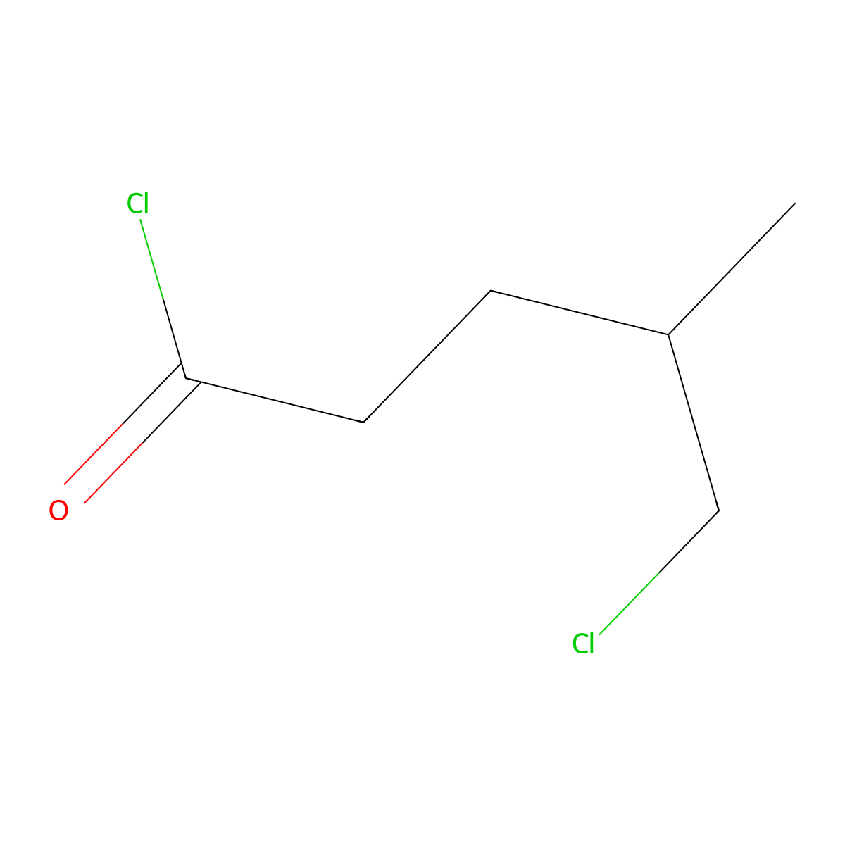 5-Chloro-4-methylpentanoyl chloride molecular structure, CAS 813452-05-0