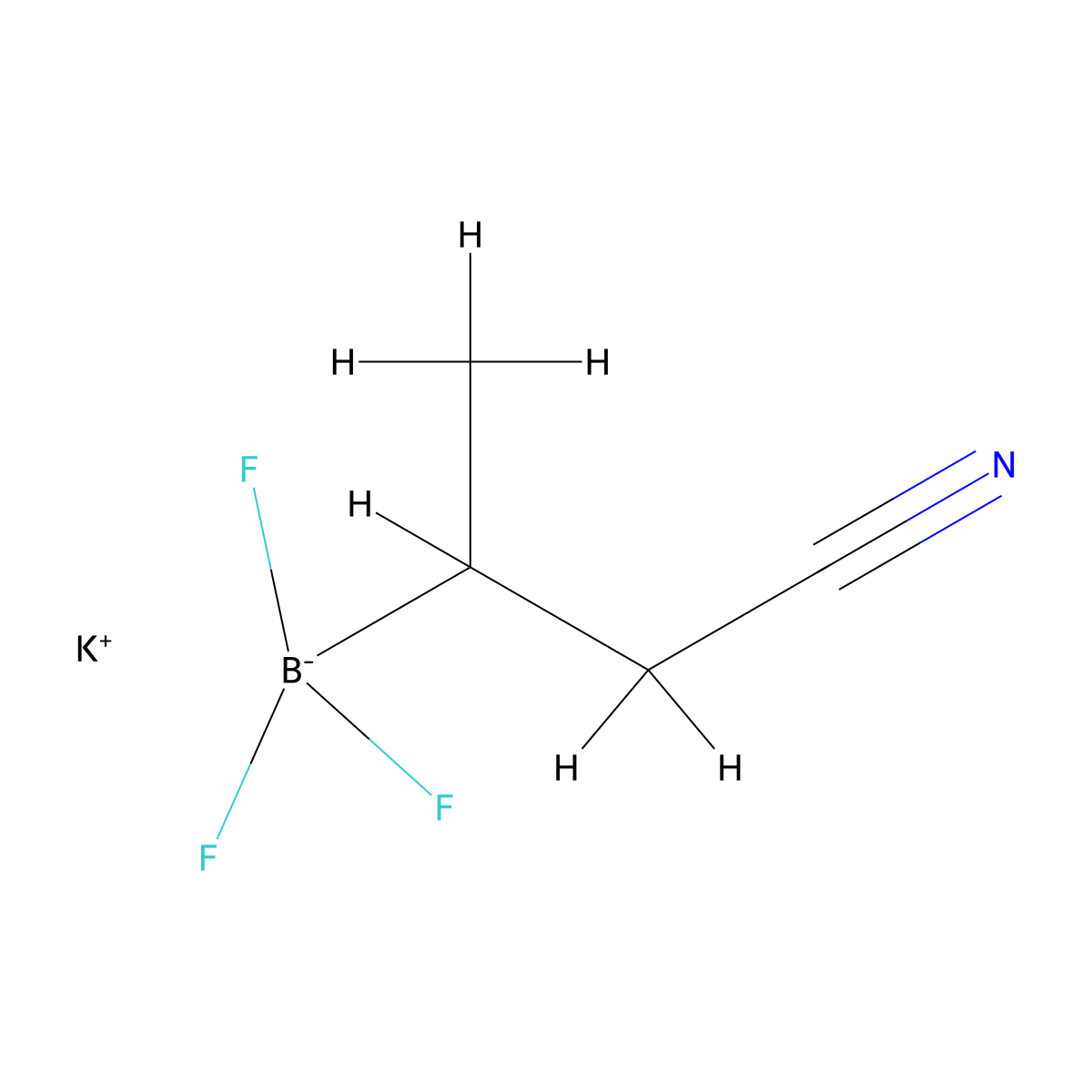 Potassium (1-cyanopropan-2-yl)trifluoroboranuide molecular structure, CAS 813458-71-8