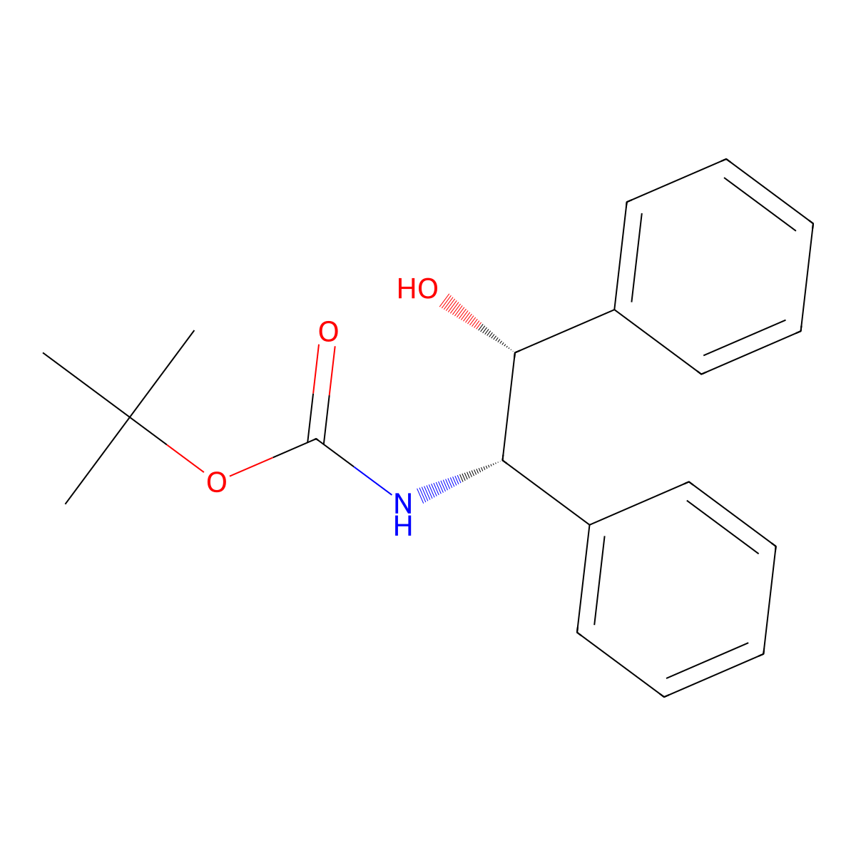 tert-butyl N-[(1S,2R)-2-hydroxy-1,2-diphenylethyl]carbamate molecular structure, CAS 813459-59-5