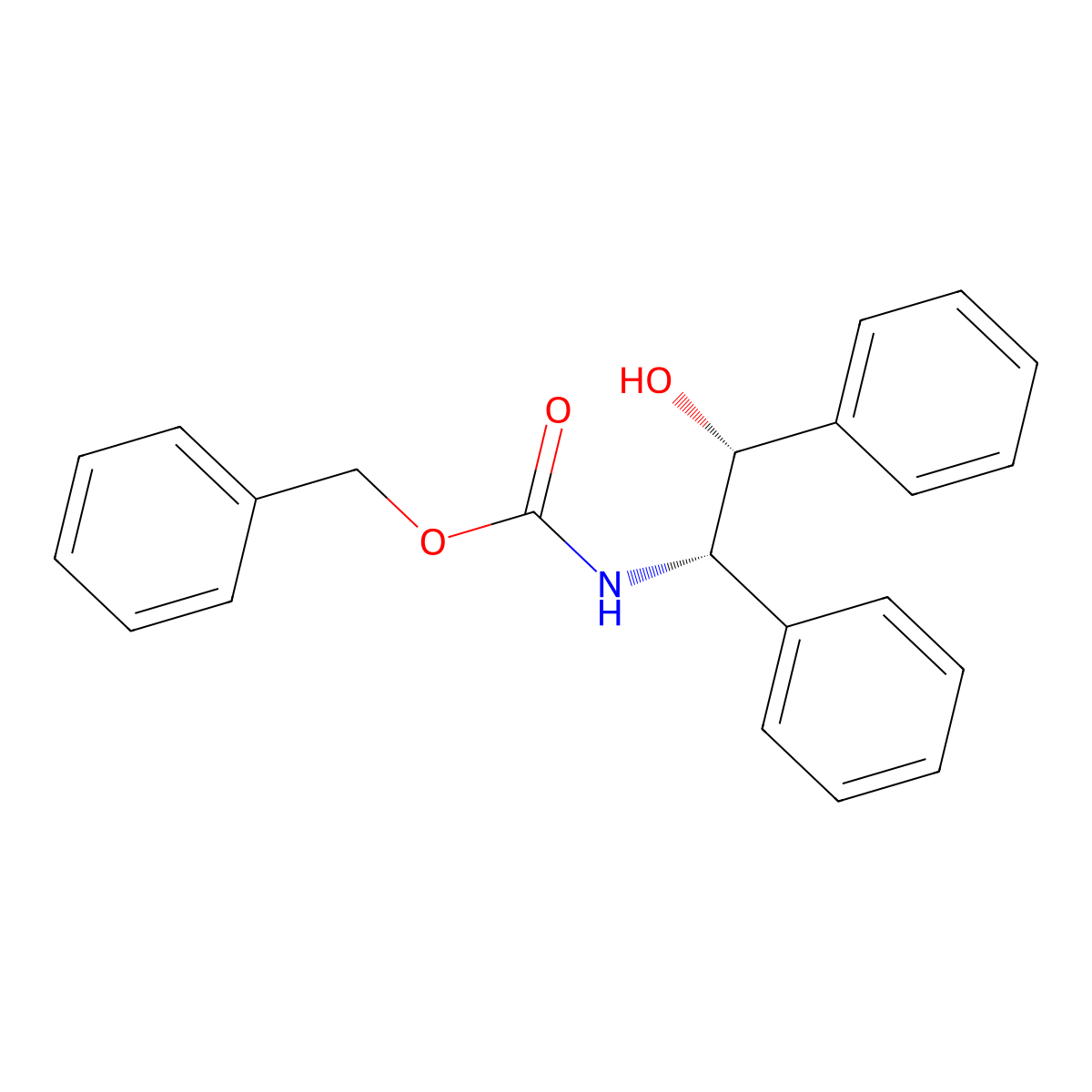 benzyl N-[(1S,2R)-2-hydroxy-1,2-diphenylethyl]carbamate molecular structure, CAS 813459-61-9