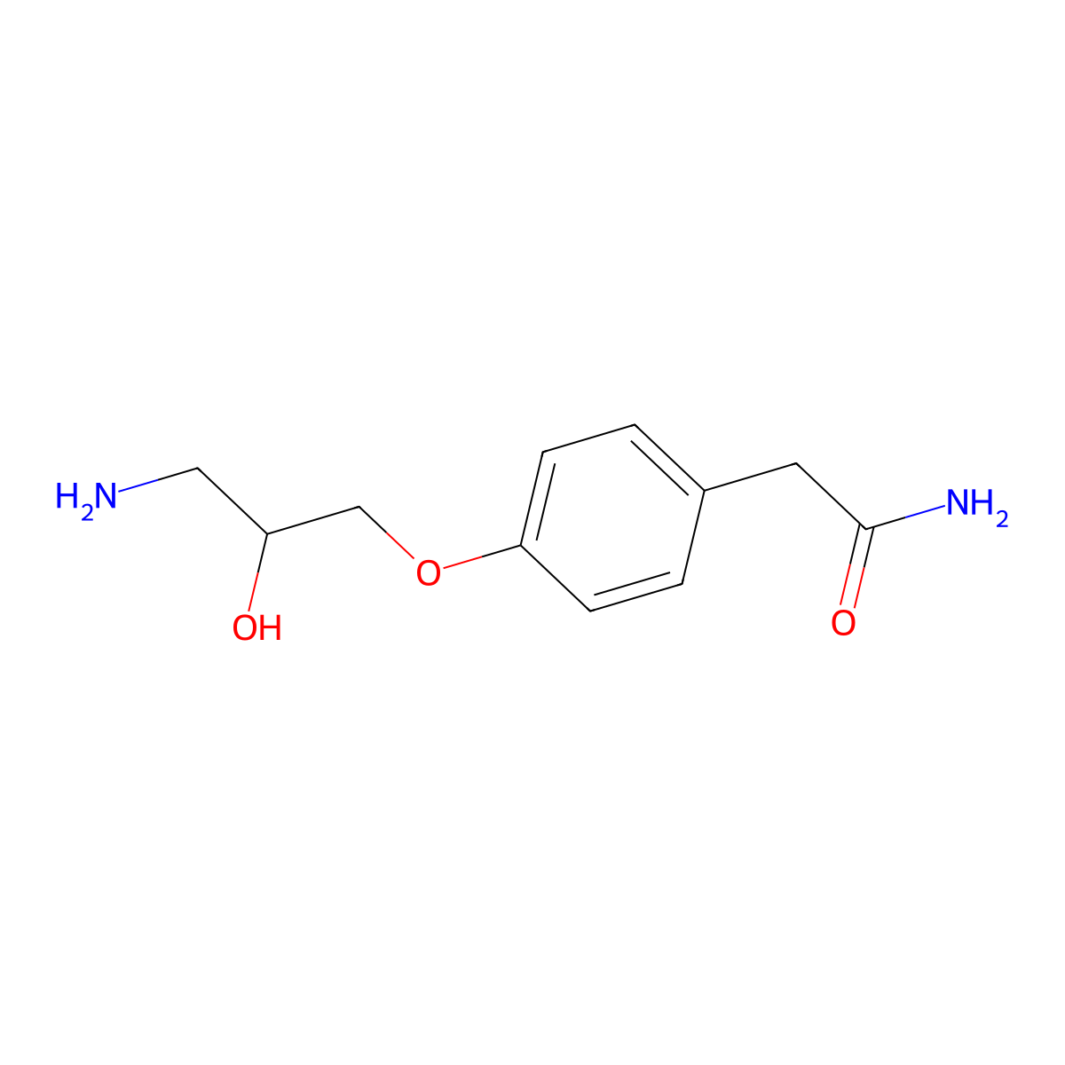 Desisopropylatenolol molecular structure, CAS 81346-71-6