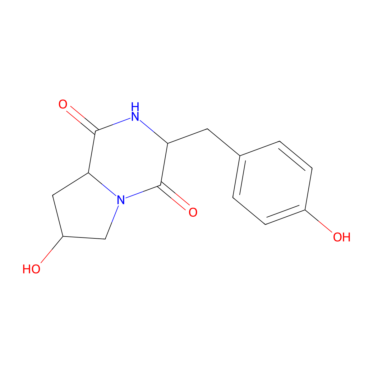 Cyclo(Tyr-Hpro) molecular structure, CAS 813461-21-1