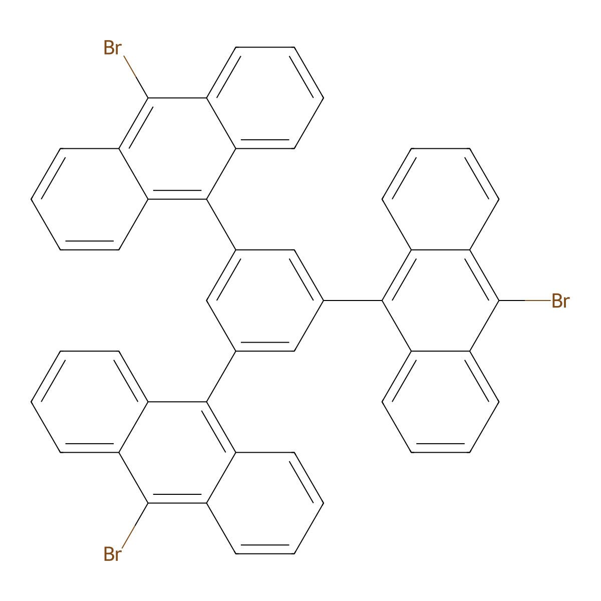 1,3,5-Tris(10-bromoanthracen-9-yl)benzene molecular structure, CAS 813461-34-6