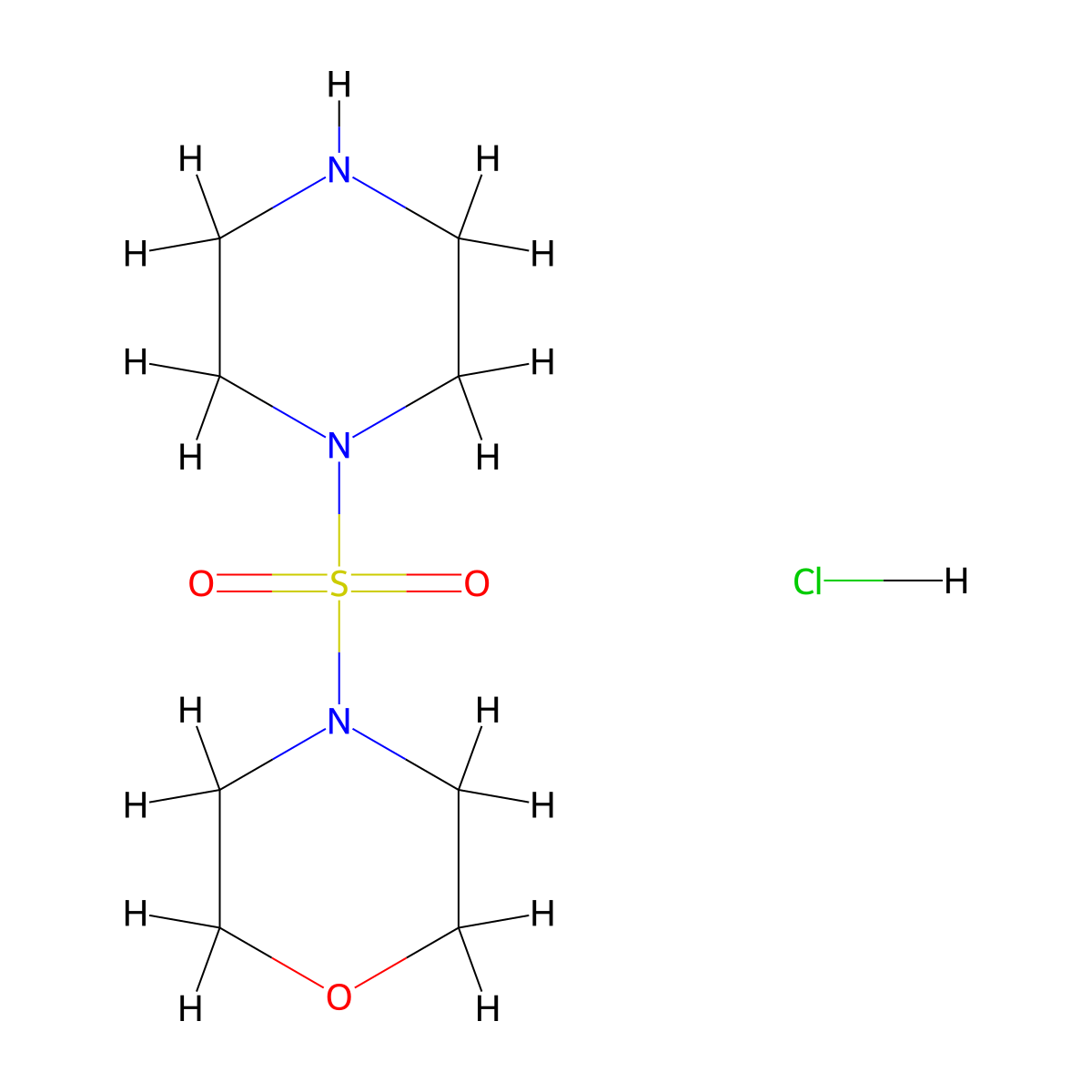 4-(Piperazine-1-sulfonyl)morpholine hydrochloride molecular structure, CAS 813463-32-0