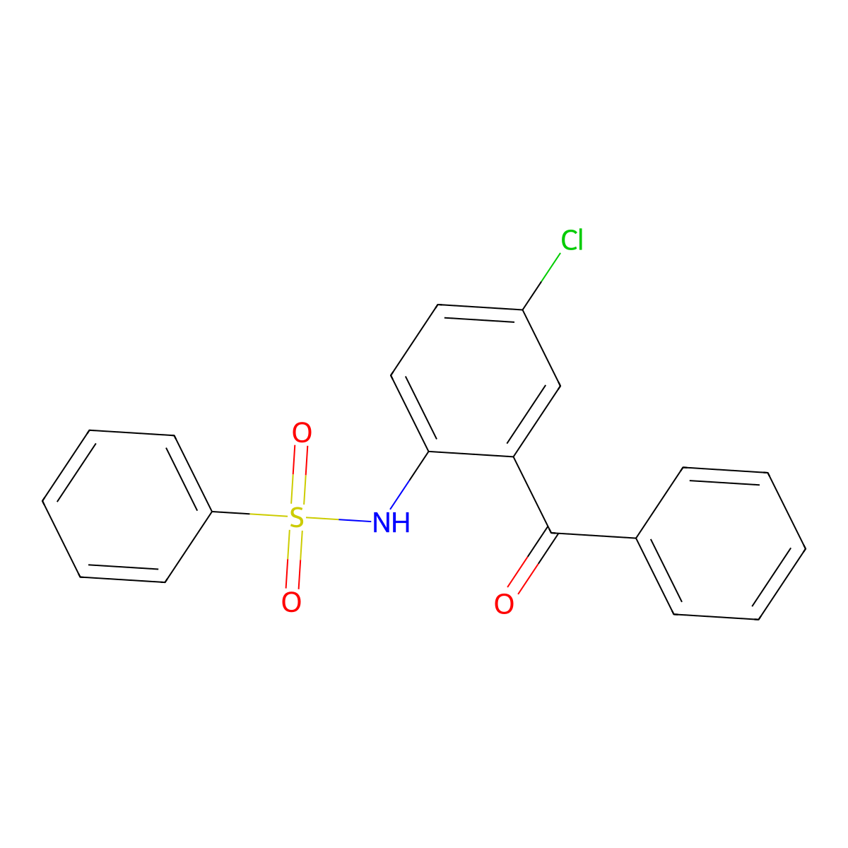 N-(2-benzoyl-4-chlorophenyl)benzenesulfonamide molecular structure, CAS 81347-74-2