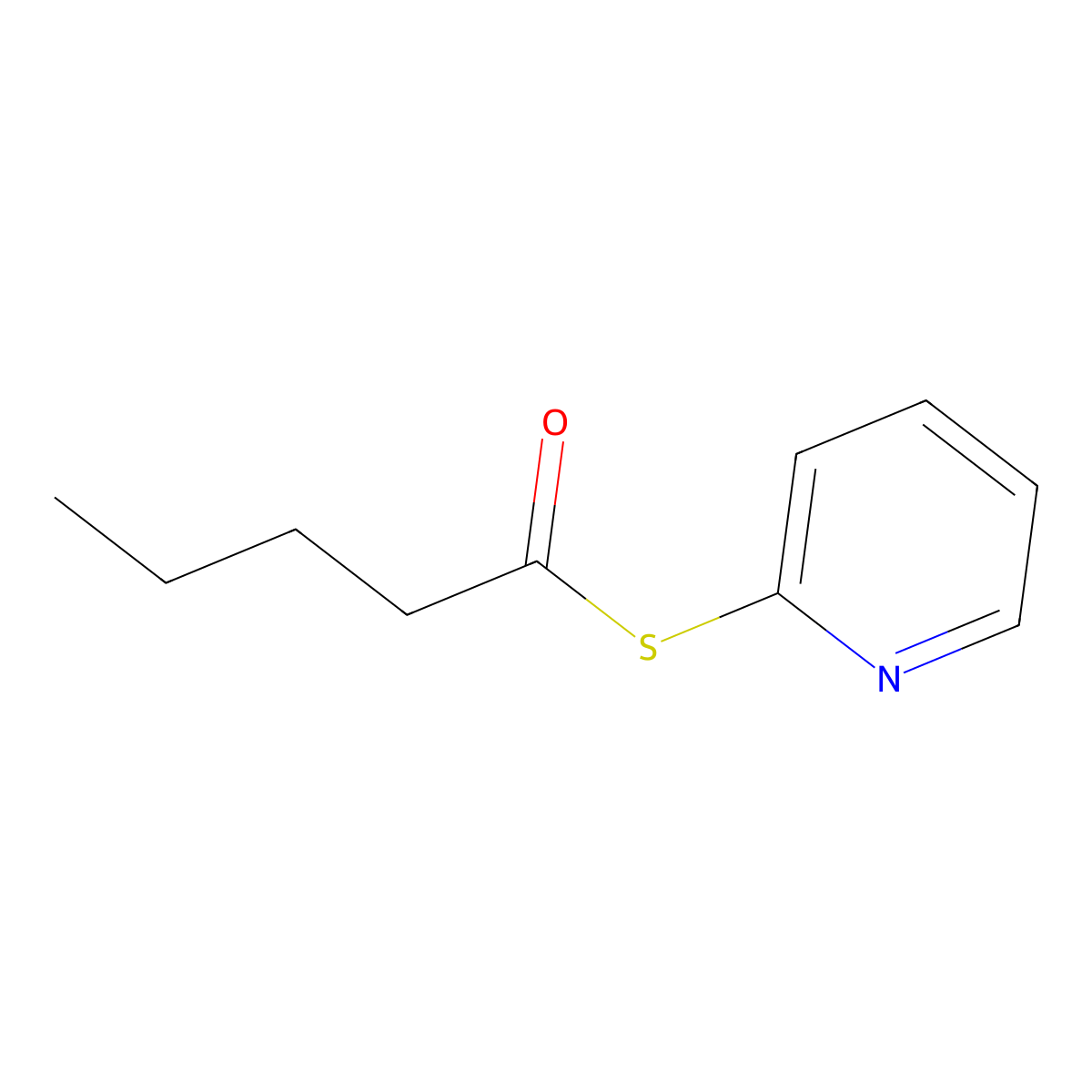 S-Pyridin-2-yl pentanethioate molecular structure, CAS 81357-55-3