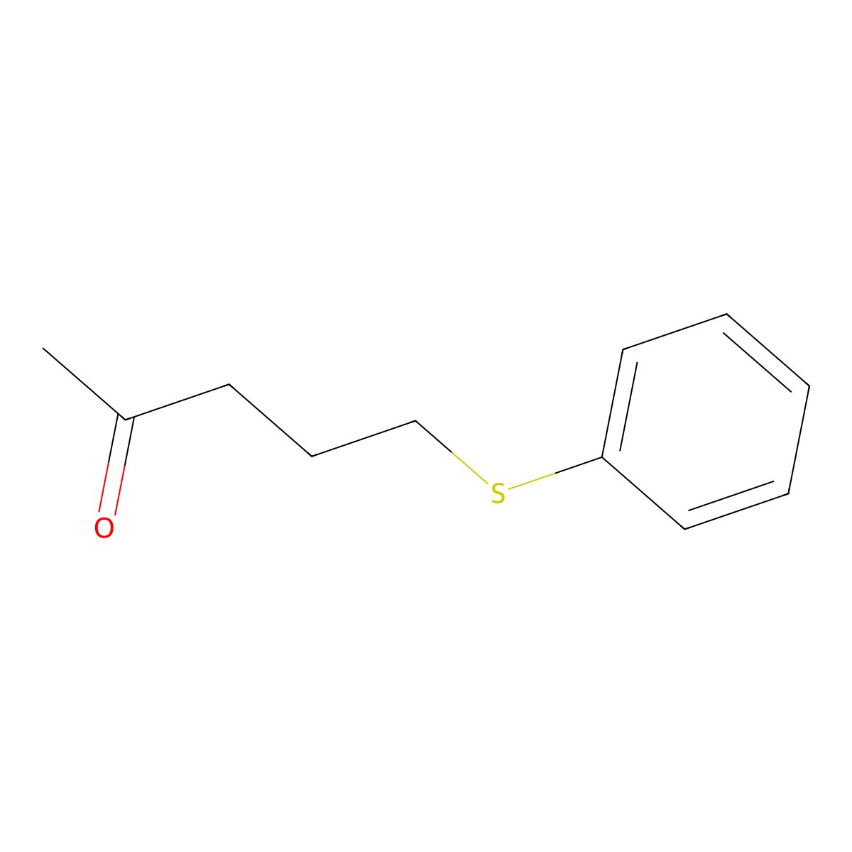 2-Pentanone, 5-(phenylthio)- molecular structure, CAS 81358-55-6