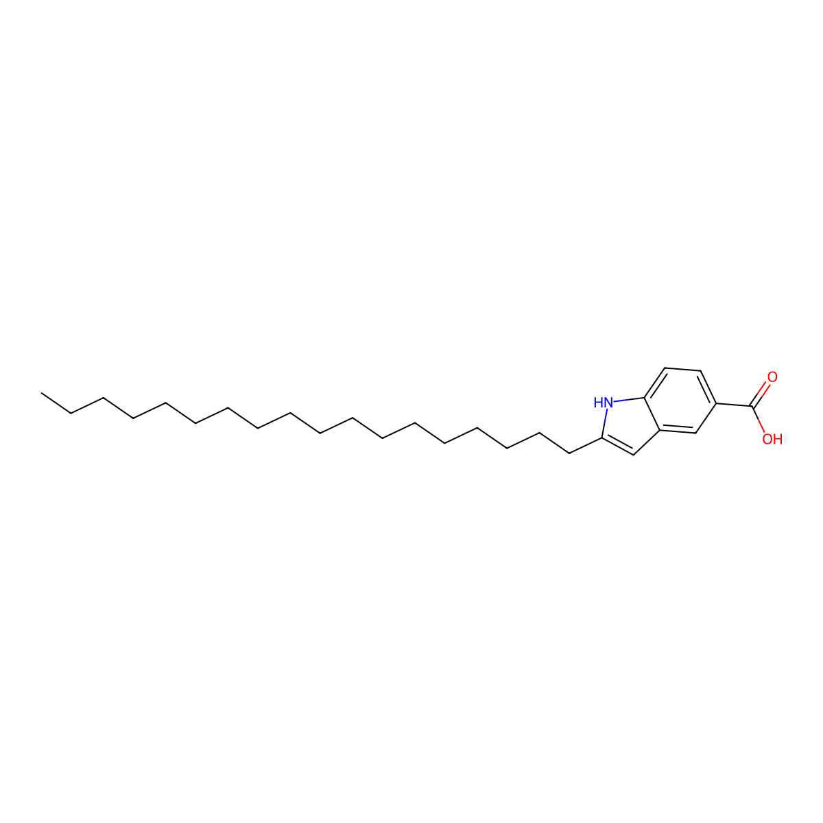 2-n-Octadecylindole-5-carboxylic acid molecular structure, CAS 81364-78-5