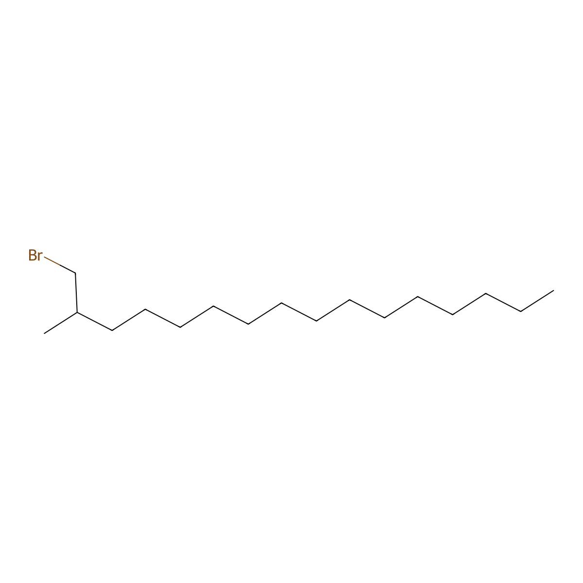1-Bromo-2-methylhexadecane molecular structure, CAS 81367-59-1