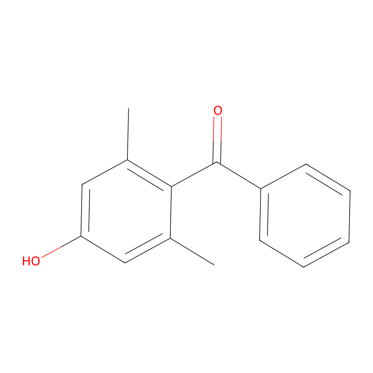 (4-Hydroxy-2,6-dimethylphenyl)(phenyl)methanone molecular structure, CAS 81375-01-1