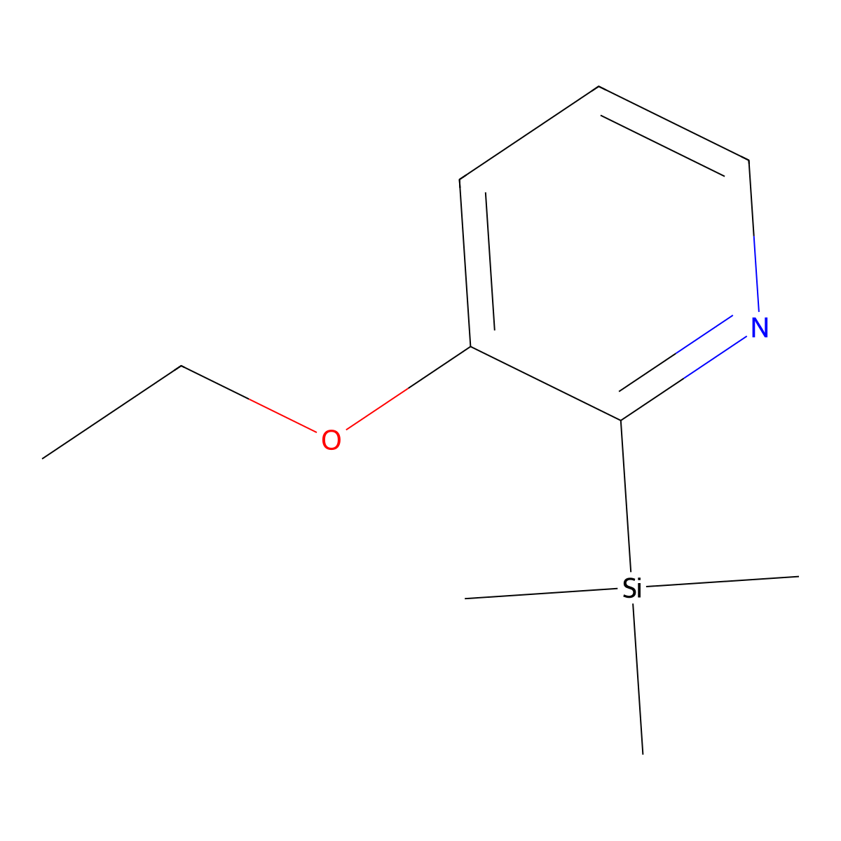 Pyridine, 3-ethoxy-2-(trimethylsilyl)-(9CI) molecular structure, CAS 81376-79-6