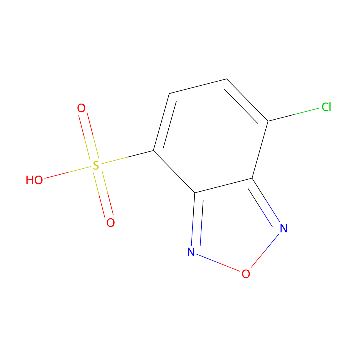 7-Chloro-4-sulfobenzoxadiazole molecular structure, CAS 81377-20-0
