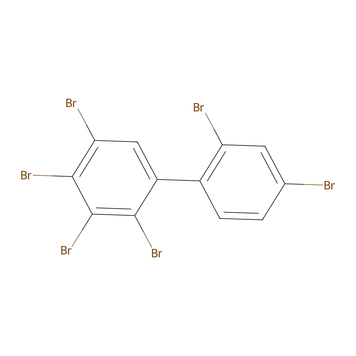2,2',3,4,4',5-Hexabromobiphenyl molecular structure, CAS 81381-52-4