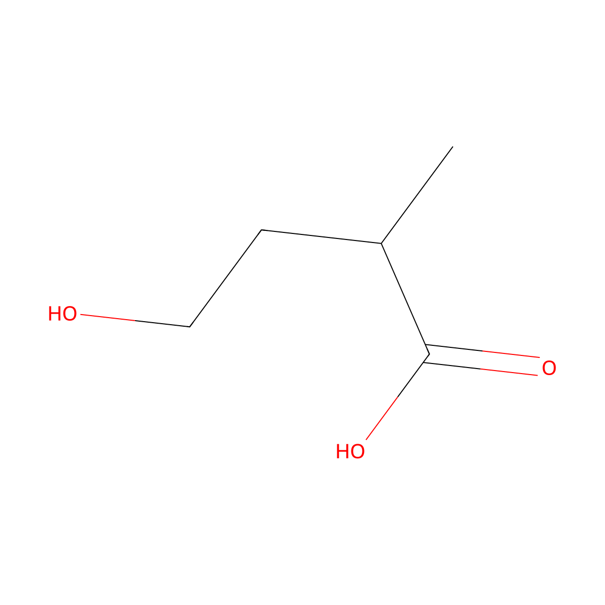 4-Hydroxy-2-methylbutanoic acid molecular structure, CAS 81381-89-7