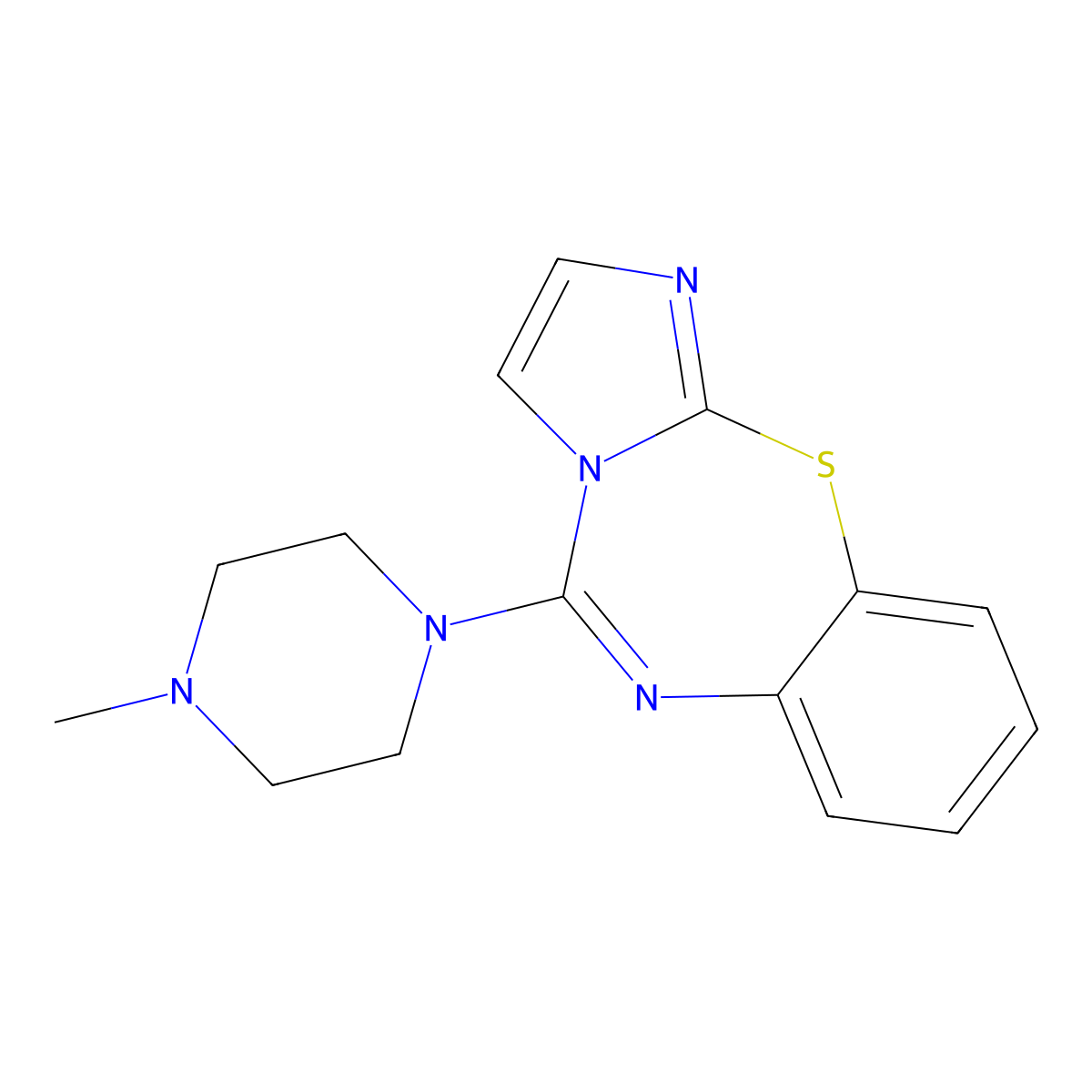 Pentiapine molecular structure, CAS 81382-51-6