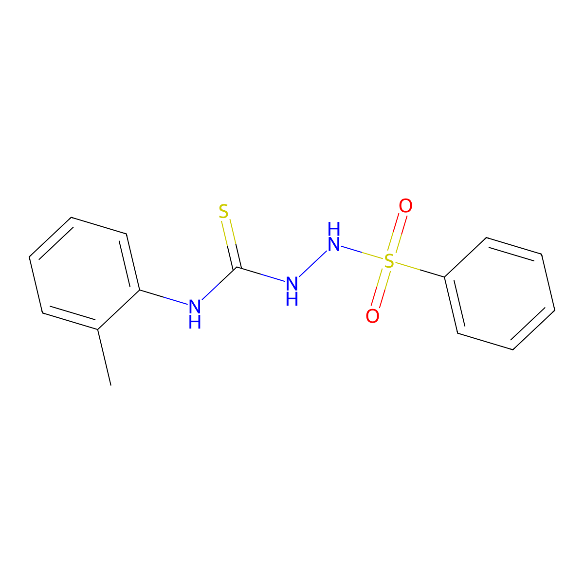 N-(2-methylphenyl)-2-(phenylsulfonyl)hydrazinecarbothioamide molecular structure, CAS 81386-38-1